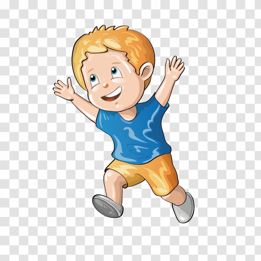Drawing Illustration - Toddler - Vector Stylish Blue Dress Yellow Hair Boy Transparent PNG