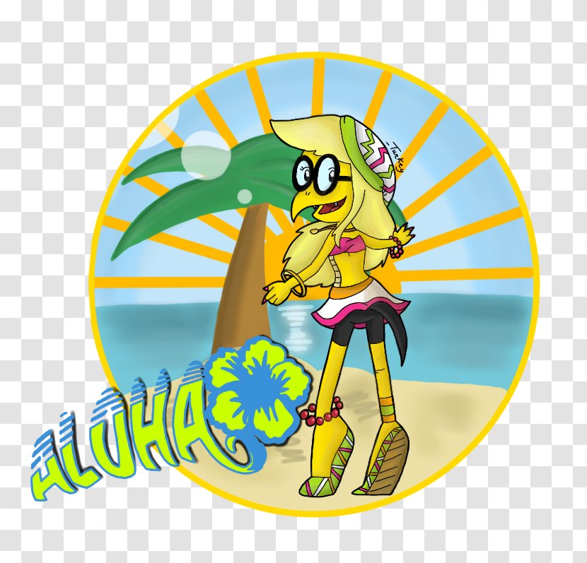 Cartoon Character Clip Art - Yellow - Aloha Transparent PNG