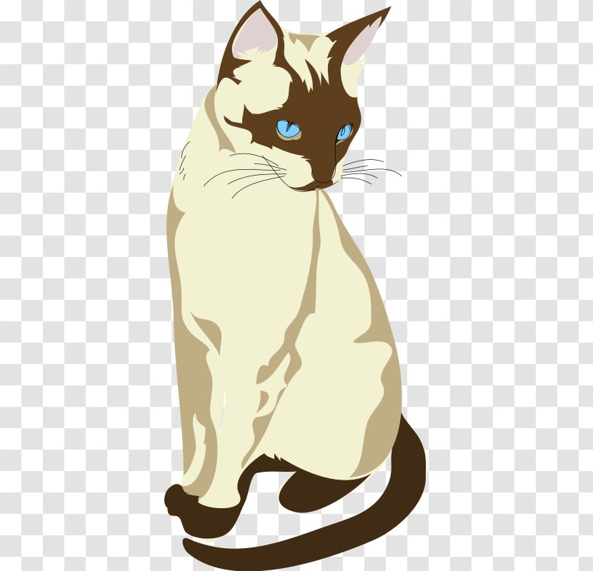 The Siamese Cat Kitten Black Clip Art - Mammal - Free Images Transparent PNG