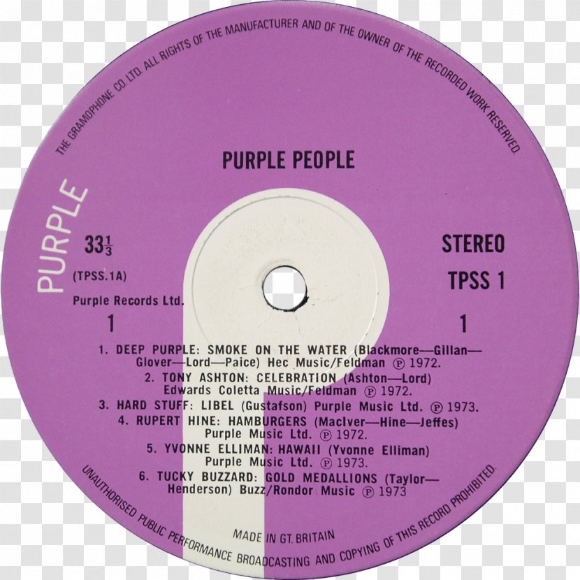 Compact Disc Deep Purple Montreux Machine Head Last Concert In Japan - Watercolor - Label Transparent PNG