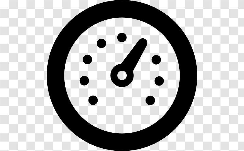 Clip Art - Black And White - Speedometer Transparent PNG