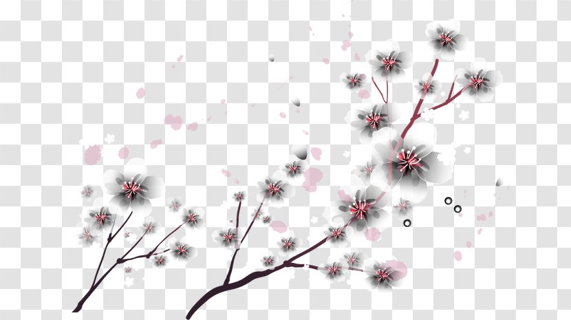 Cherry Blossom Peach Download Wallpaper - Pink - Cartoon Painted Branches Transparent PNG