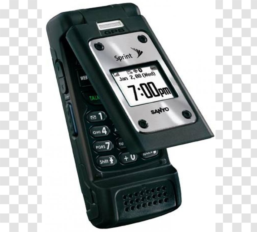 Sanyo Pro 700 Sprint Cellular Phone Bundle, Black Pro-700 Travel Charger Telephone Corporation - Telephony - Flip Transparent PNG