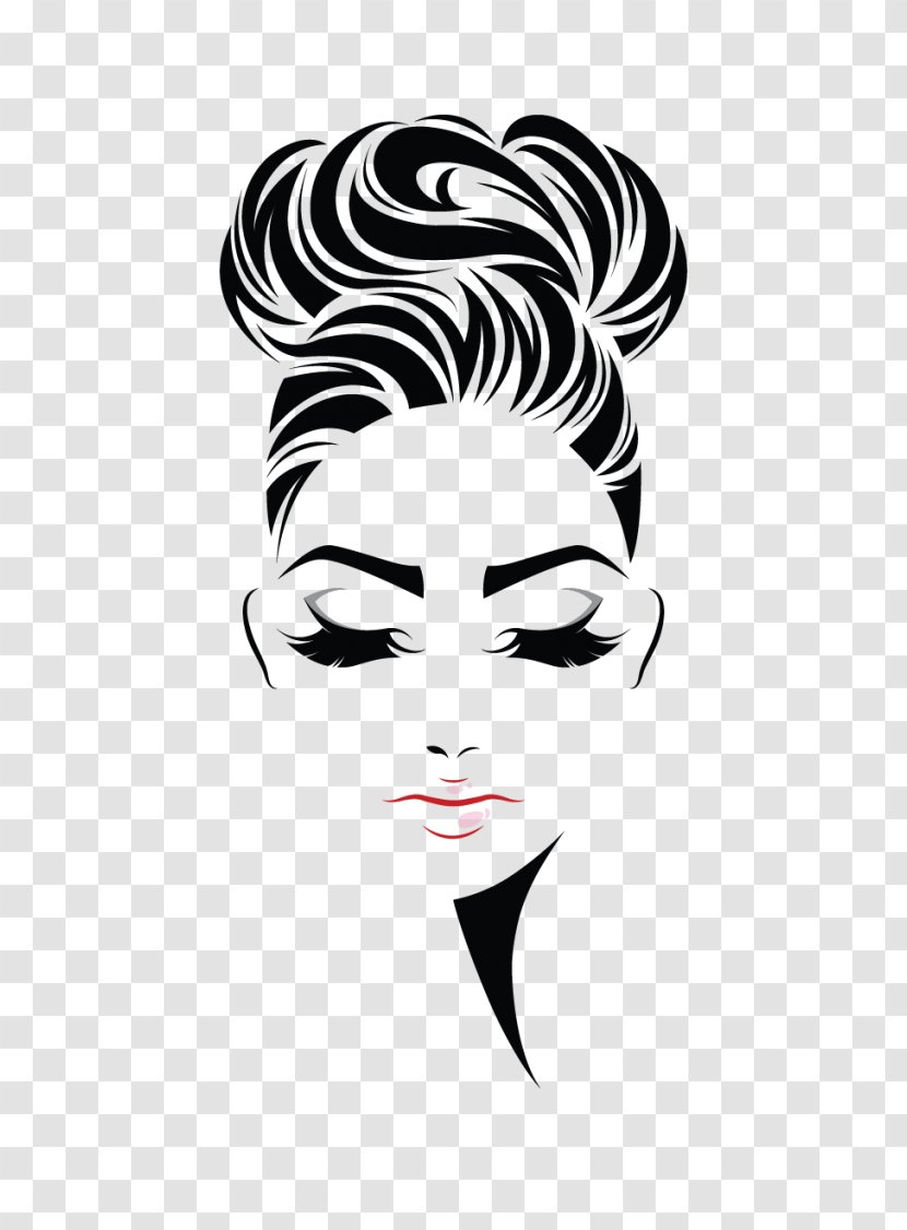 Bun Hairstyle Vector Graphics Beauty Parlour - White Transparent PNG