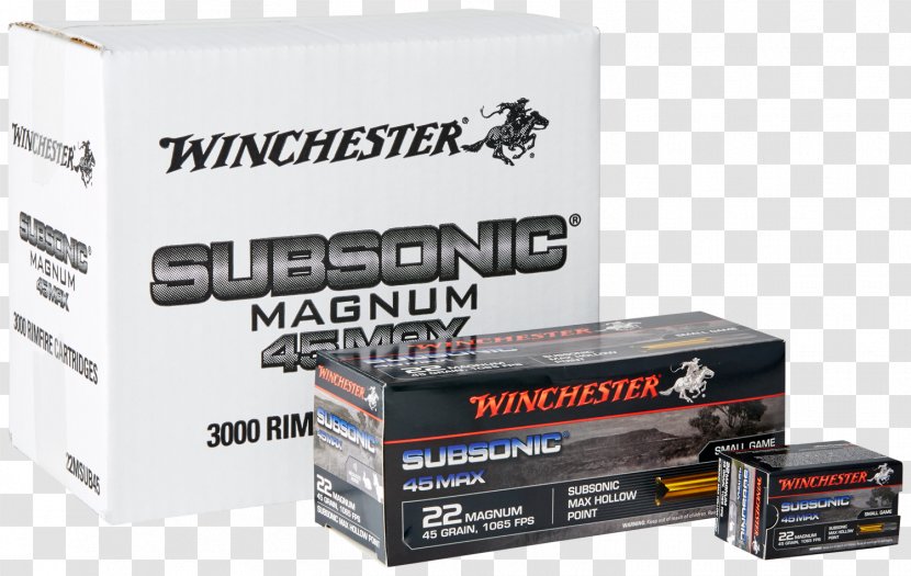 .22 Winchester Magnum Rimfire Subsonic Ammunition Firearm Transparent PNG