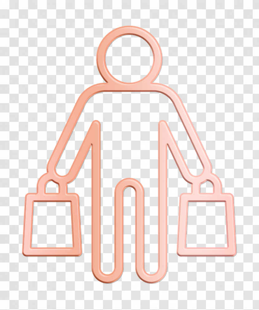 Shopper Icon Man With Shopping Icon Commerce Icon Transparent PNG