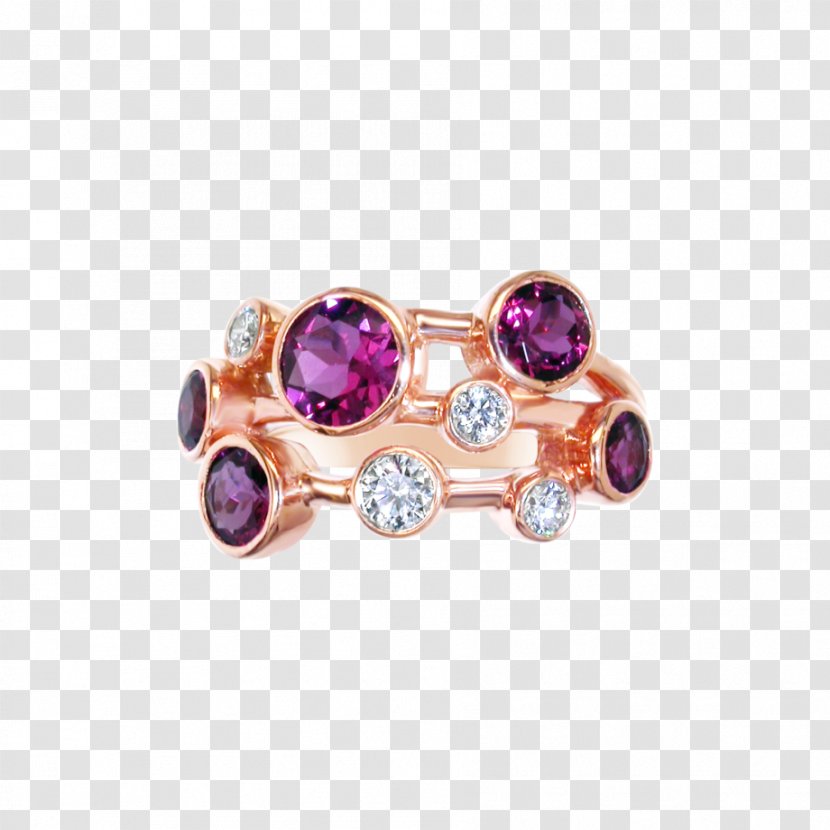 Amethyst Ruby Jewellery Silver Purple - Ring - Pink Transparent PNG