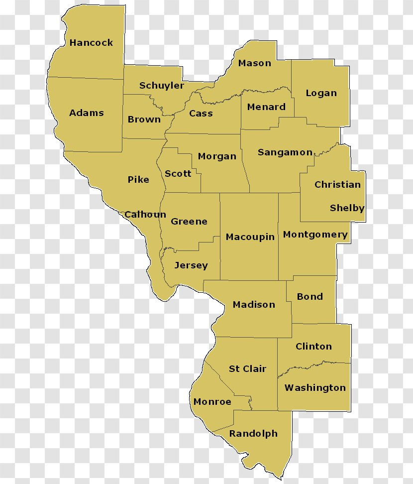 Schuyler County, Illinois Macon West Jersey Township Map - Yellow Transparent PNG