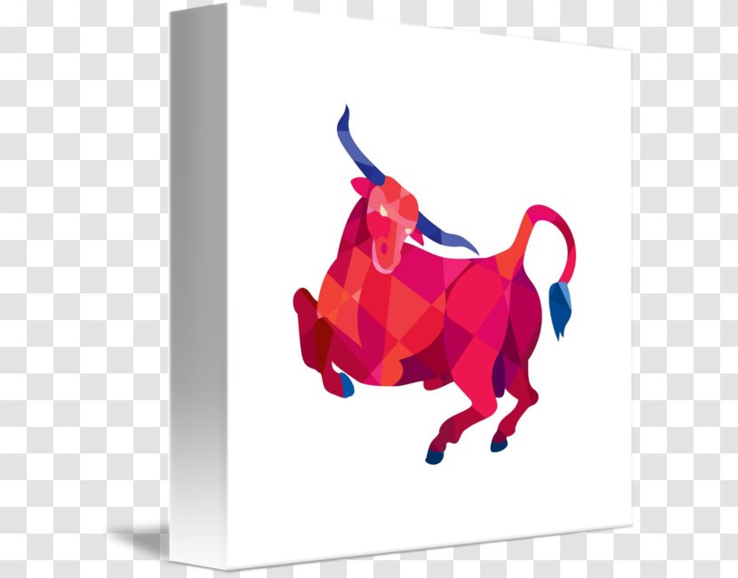 Texas Longhorn Bull Low Poly - Cartoon Transparent PNG