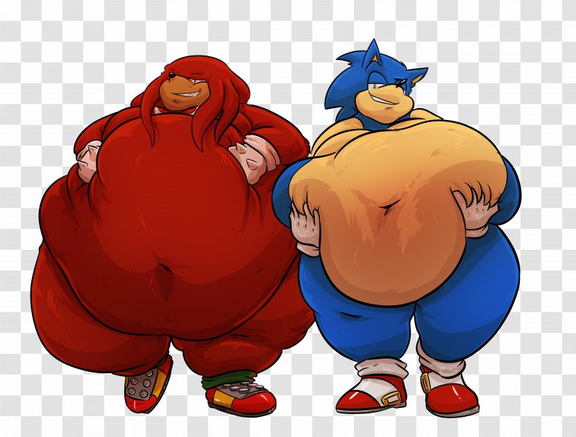 Sonic & Knuckles The Hedgehog Echidna Fat - Obesity Transparent PNG