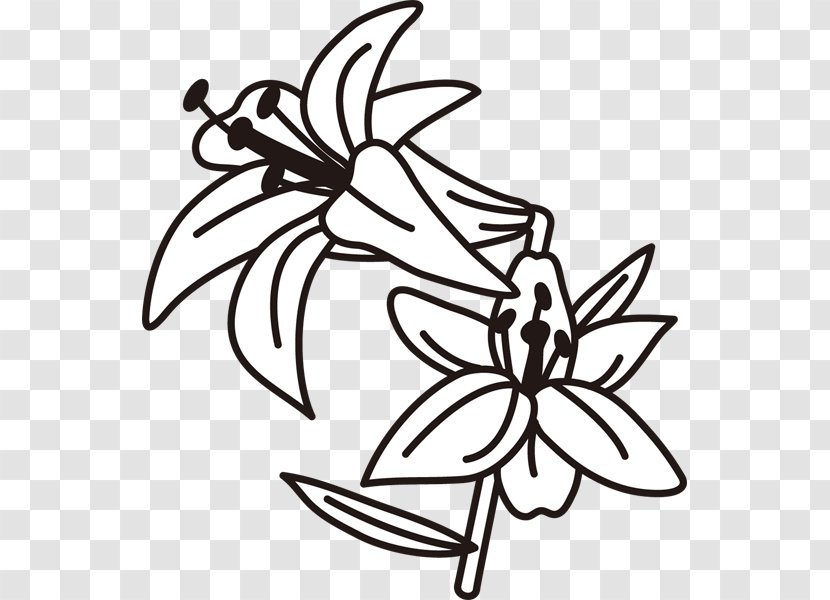 Black And White Flower Clip Art - Silhouette - Design Transparent PNG