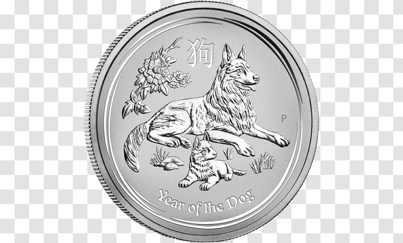 Perth Mint Dog Silver Coin - Bullion - Year Of The Transparent PNG