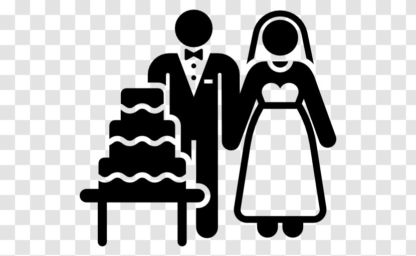 Wedding Cake Marriage - Black - Couple Transparent PNG