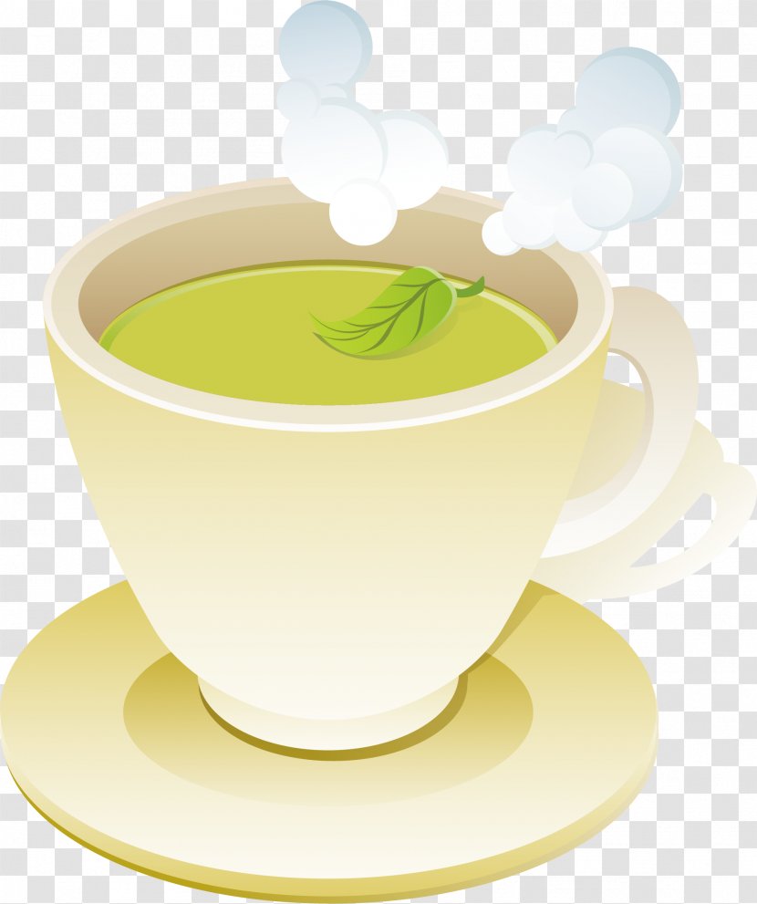Green Tea Coffee Cup - Bag - Vector Element Transparent PNG