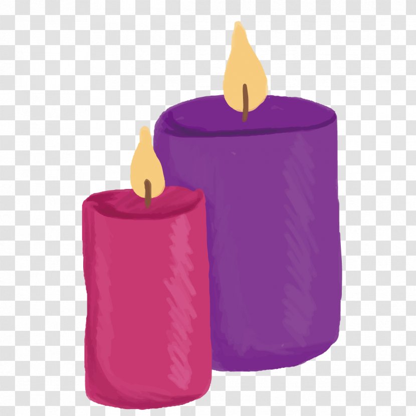 Candle Euclidean Vector Birthday - Stripe - Colored Candles Transparent PNG