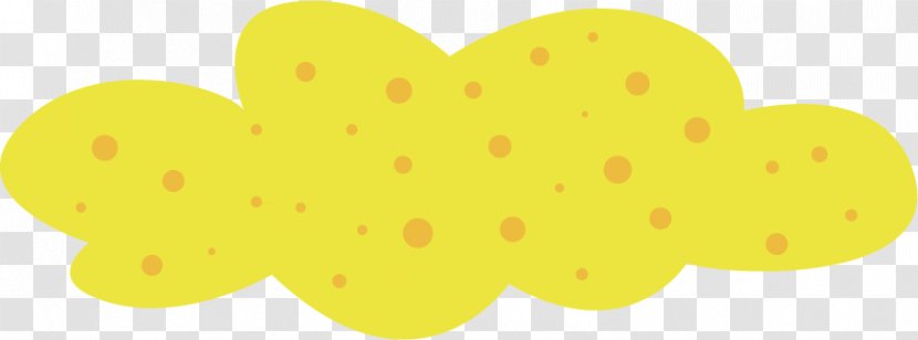 Yellow Heart Petal Font - Text - Vector Cartoon Clouds Transparent PNG
