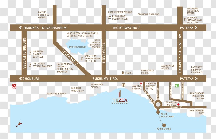 The ZEA เดอะซี Robinson Sriracha Condominium House - Diagram - Shadow Mountain Transparent PNG