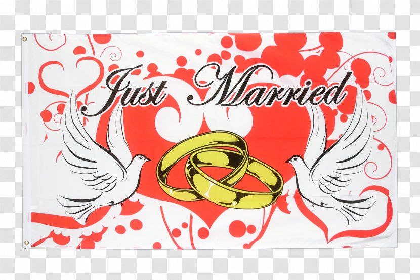 Flag Marriage Fahne Banner Fanion - Frame - Just Married Transparent PNG