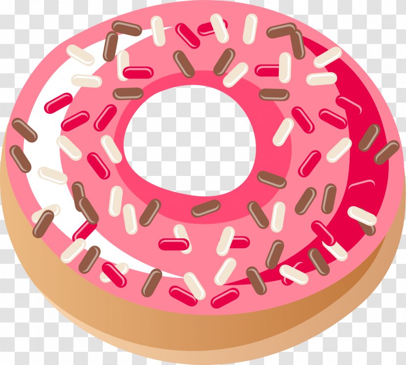 Doughnut Bagel Torte Lunch Dessert - Hand Painted Red Donut Transparent PNG