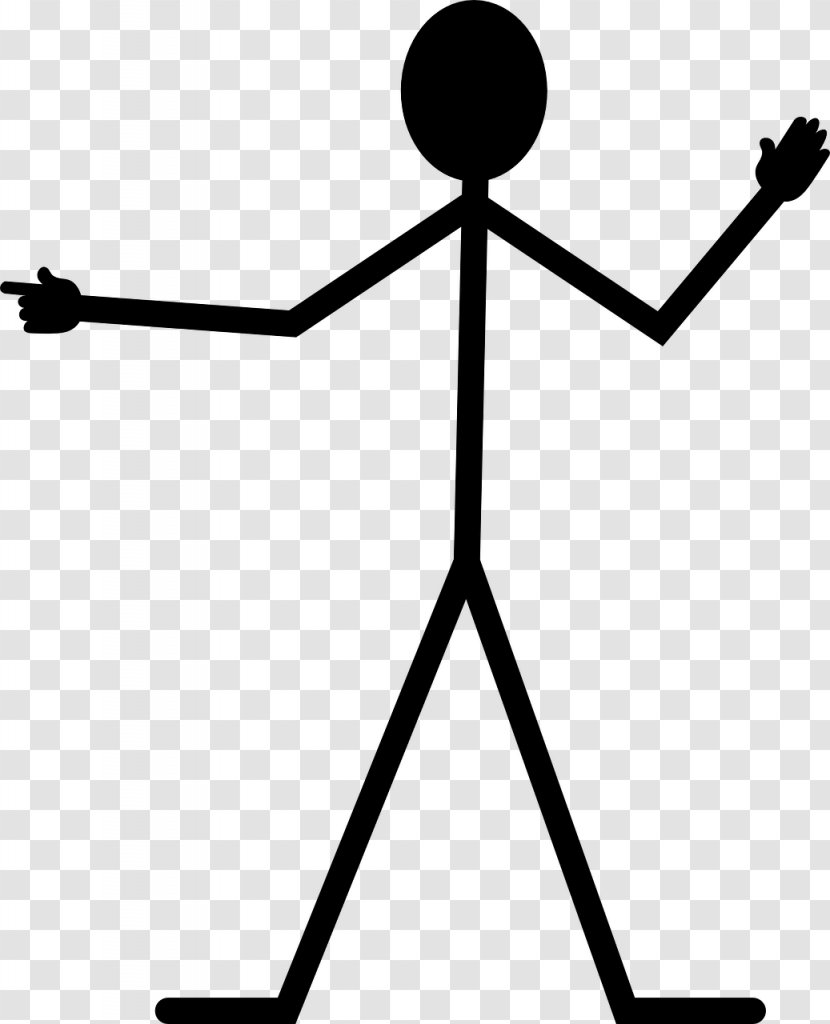 Stick Figure Clip Art - Black And White - Stickmen Transparent PNG