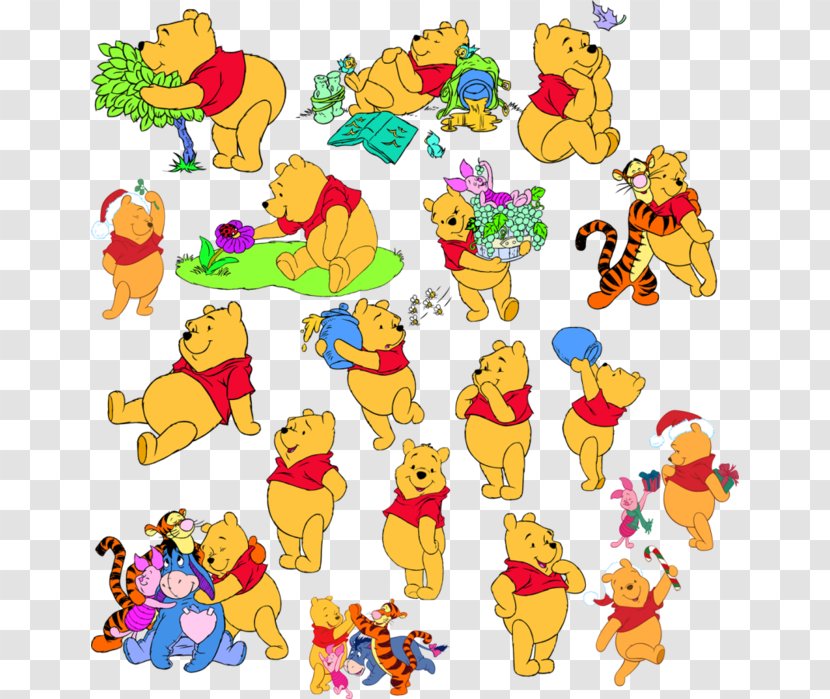 Winnie-the-Pooh Piglet Tigger Eeyore Winnie L'ourson - Cartoon - The Pooh Transparent PNG