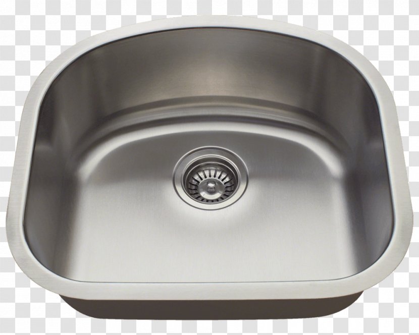 Kitchen Sink Stainless Steel Bowl Brushed Metal Transparent PNG