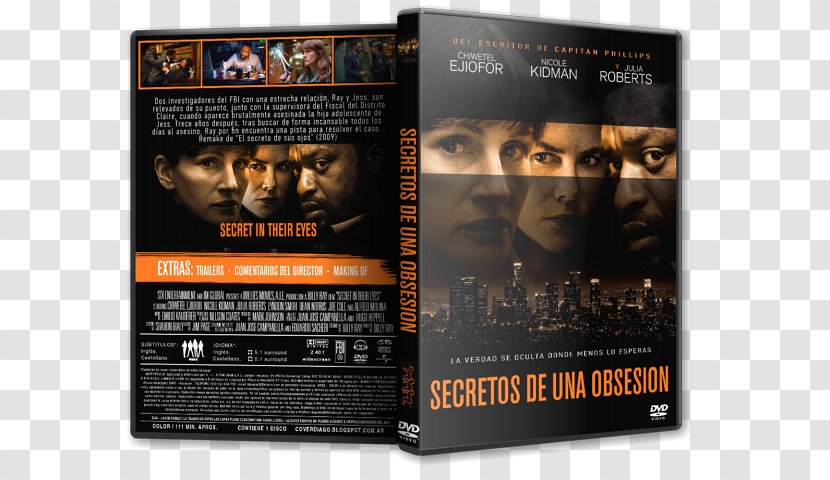 The Secret In Their Eyes STXE6FIN GR EUR DVD - Cover Transparent PNG
