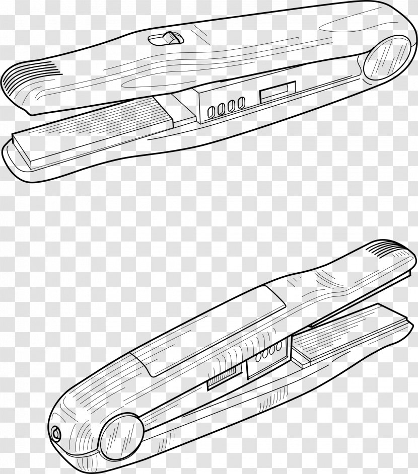 Hair Iron Straightening Drawing - Clothes - Dryer Transparent PNG