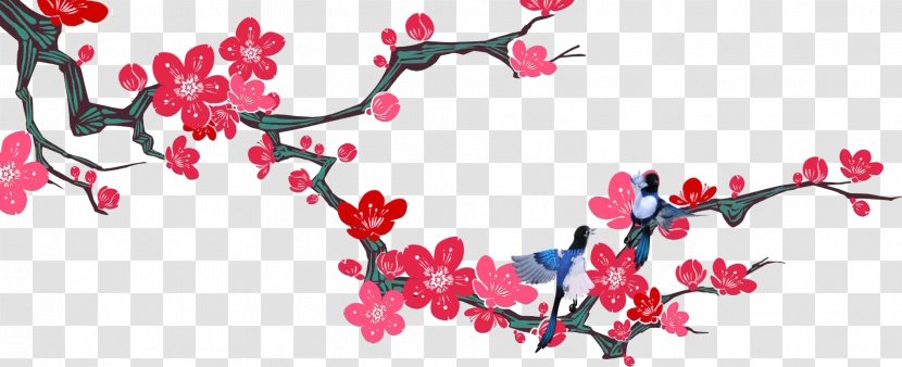 Floral Design Cherry Blossom Petal Flower Pattern - Cartoon - Plum Transparent PNG