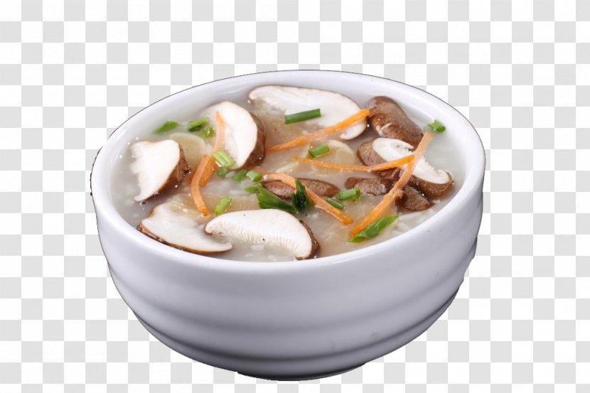 Congee Breakfast Porridge Barbecue Grill Chicken - Mushroom Transparent PNG