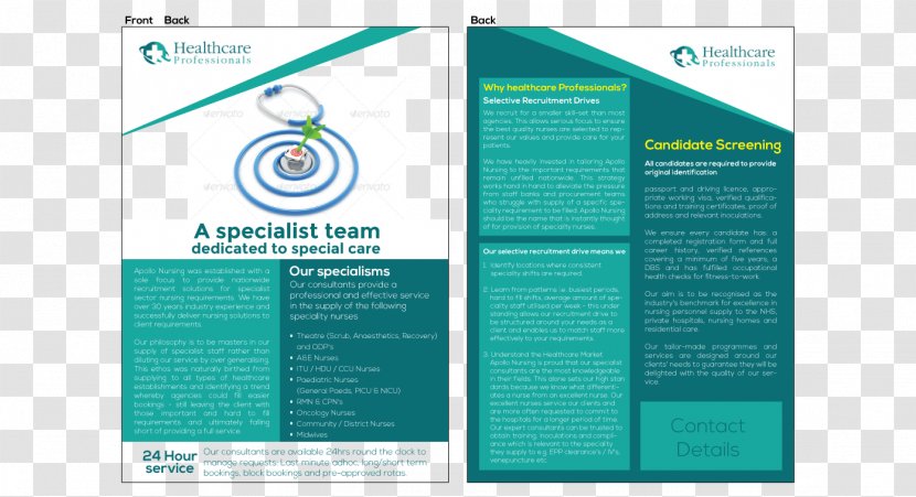 Flyer Brochure Project - Health Care - Professional Transparent PNG