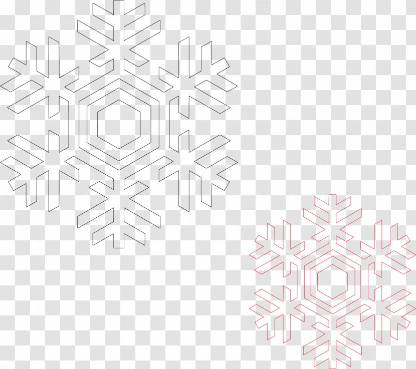 Black And White Symmetry Pattern - Texture - Vector Material Christmas Snowflake Transparent PNG