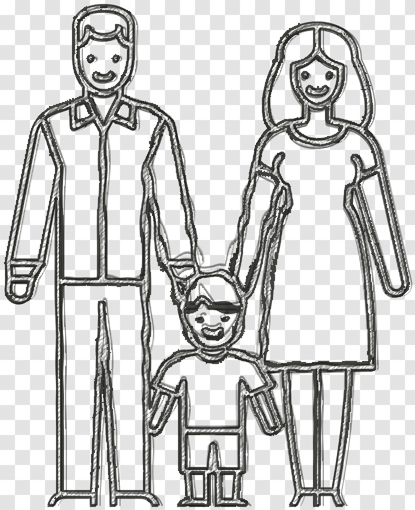 Married Couple With Child Icon People Icon Woman Icon Transparent PNG