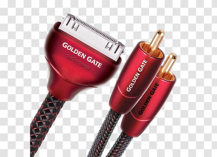 RCA Connector AudioQuest DragonFly Electrical Cable Phone - Copper - Golden Gate Transparent PNG