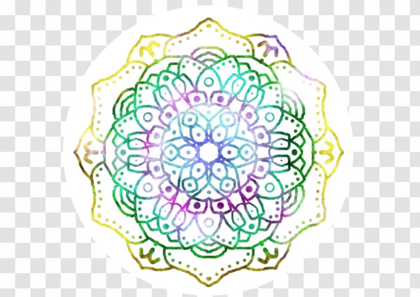 Circle Green Point Flower - Mandala/ Transparent PNG