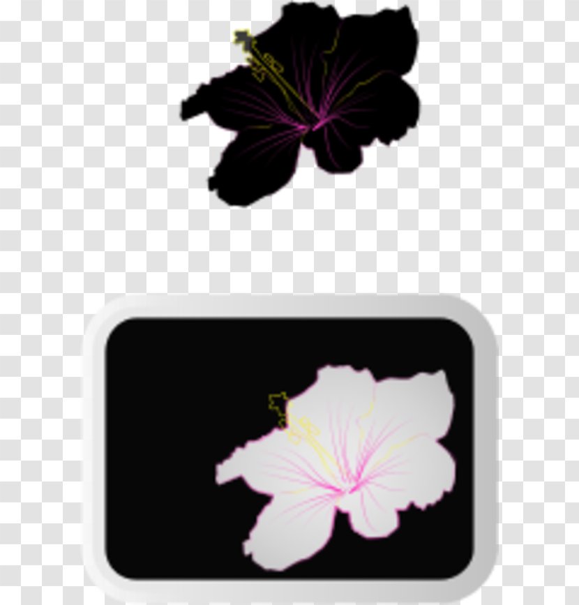 Hibiscus Clip Art - Plant - Outline Transparent PNG