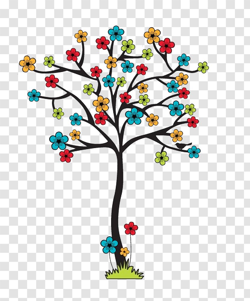 Branch Tree Flower Animaatio Drawing - Flora Transparent PNG