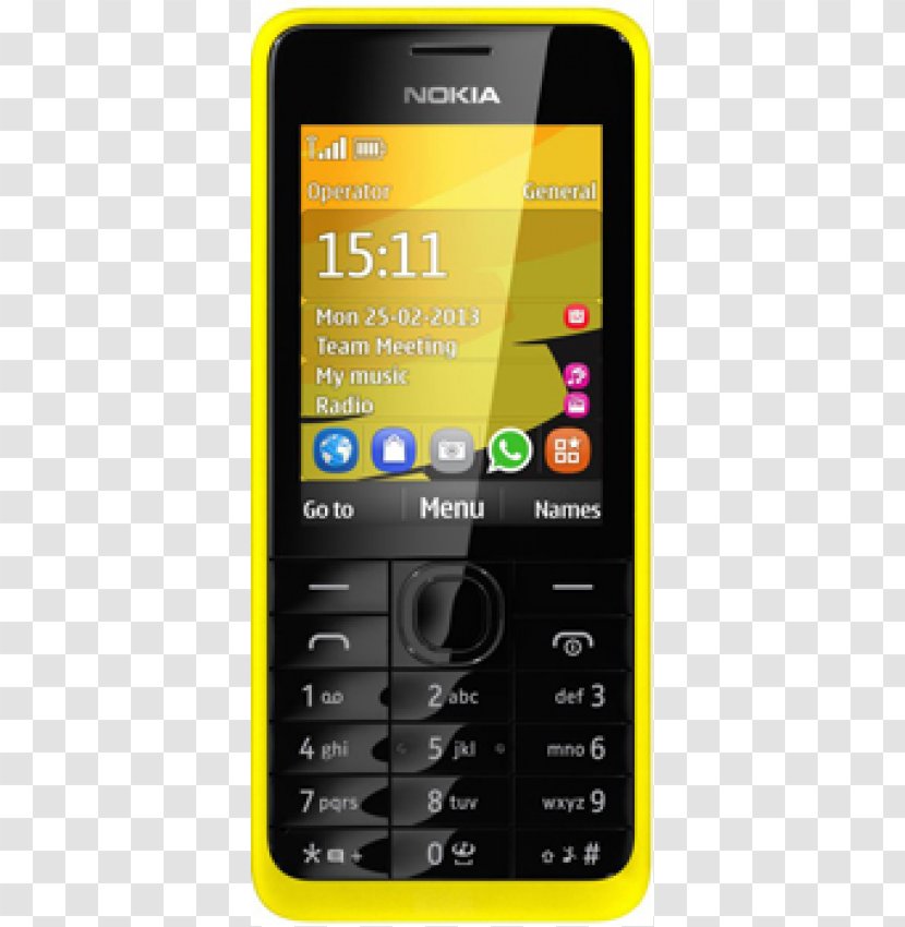 Nokia 301 IPhone Touchscreen Feature Phone - Subscriber Identity Module - Iphone Transparent PNG