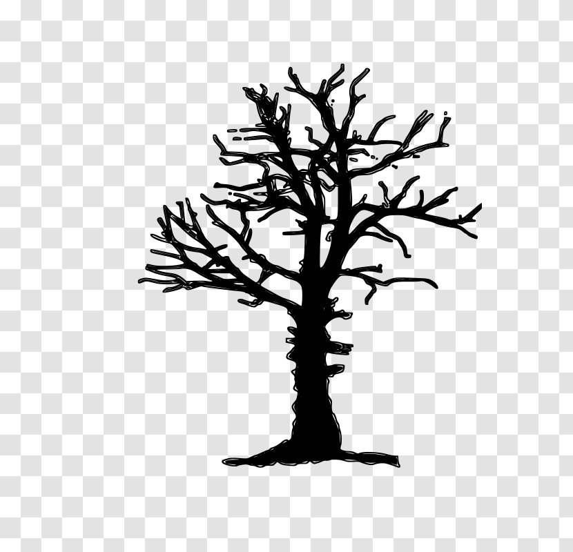 Family Tree Silhouette - Drawing - Pine Blackandwhite Transparent PNG