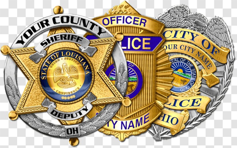 Sheriff Badge Police Officer Undercover Operation - Gold Medal Transparent PNG