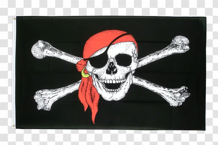 Jolly Roger Skull And Crossbones Flag & Bones Piracy - Pirates Transparent PNG