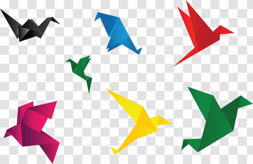 Crane Bird Paper Origami Icon - Origami,Paper Cranes,Color Cranes Transparent PNG