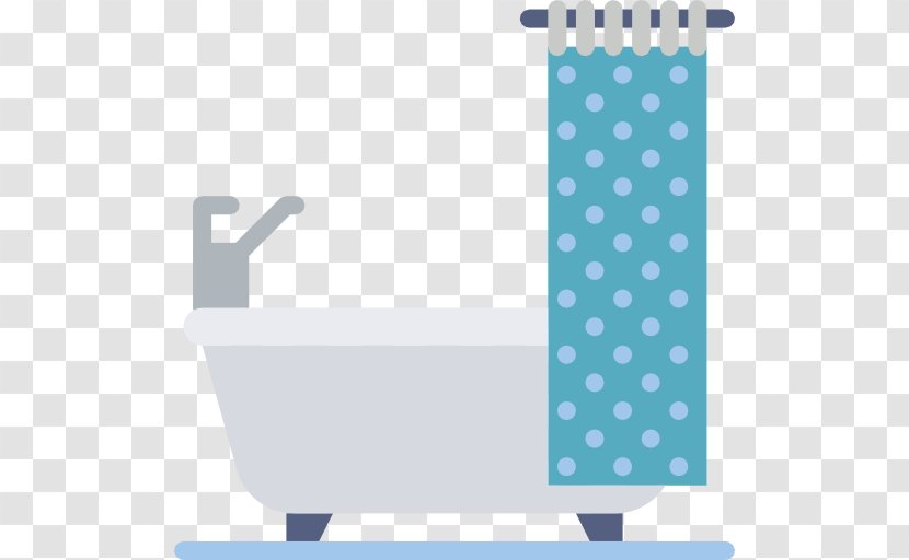 Bathtub Bathroom Shower Douchegordijn Icon - A Light-colored Transparent PNG