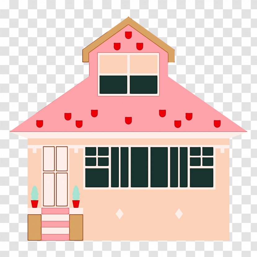 Pink House Property Home Dollhouse - Playhouse Building Transparent PNG