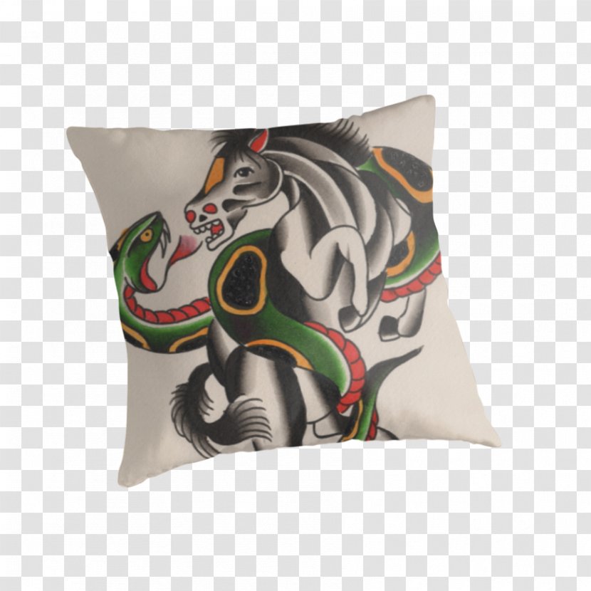 Throw Pillows Cushion Rectangle - Snake Tattoo Transparent PNG