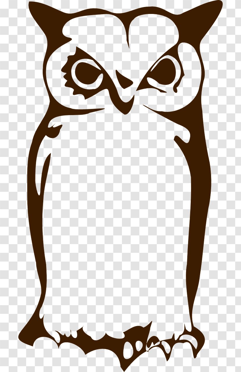 Owl Silhouette Clip Art - Beak - Brown Transparent PNG