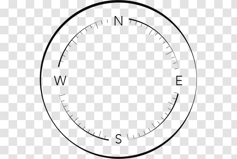 Circle Clock Line Art - White Transparent PNG