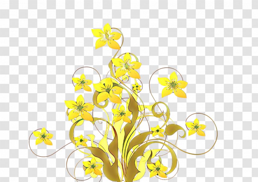 Floral Flower Background - Plant - Stem Design Transparent PNG