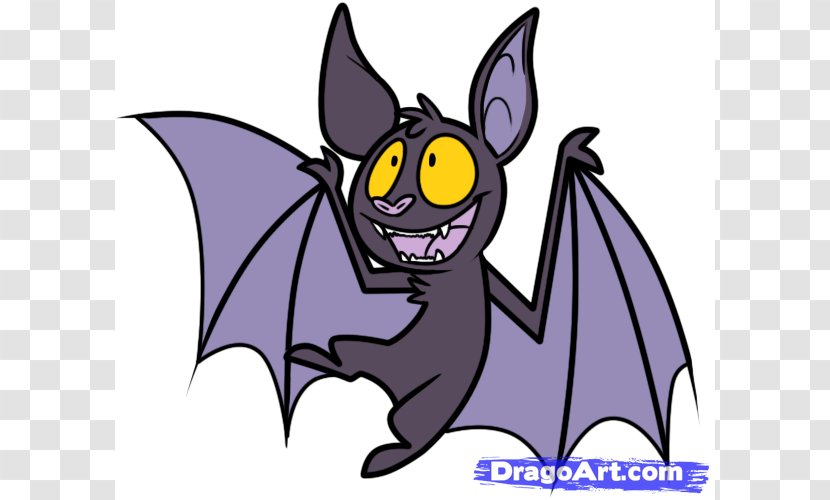 Bat Drawing Cartoon Clip Art - Artwork - Cliparts Transparent PNG