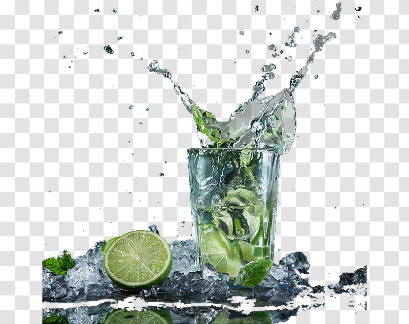 Mojito Ice Lime Lemon - Vodka And Tonic Transparent PNG
